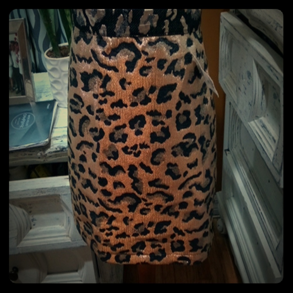 Top shop size 4 leapord print mini skirt